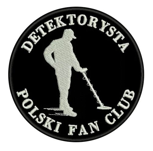 Naszywka haftowana - DETEKTORYSTA FAN CLUB POLSKA -1 Format 10x10 cm