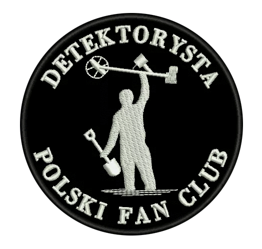 Naszywka haftowana DETEKTORYSTA FAN CLUB POLSKA 2  Format 10x10 cm