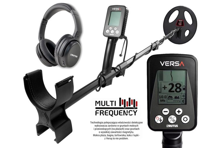 Wykrywacz metali RUTUS VERSA  z sondą 23 cm DD - sluchawki bezp.