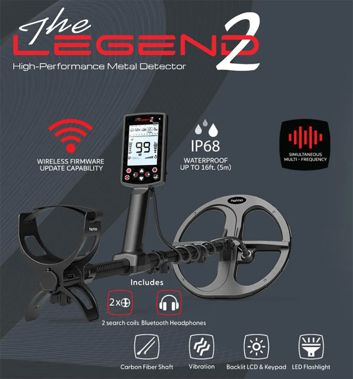 Wykrywacz metali LEGEND 2  sonda LD28 + LD21 + słuchawki + PLECAK (7)