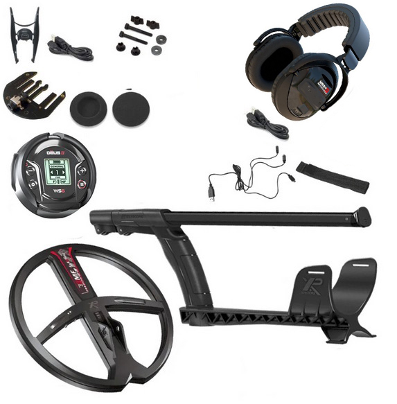 Wykrywacz metli Deus II ze słuchawkii WS6 FMF 22m (9”), WSA XL ST  (STEREO) (1)